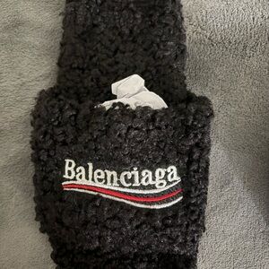 Balenciaga Black Silk Scarf